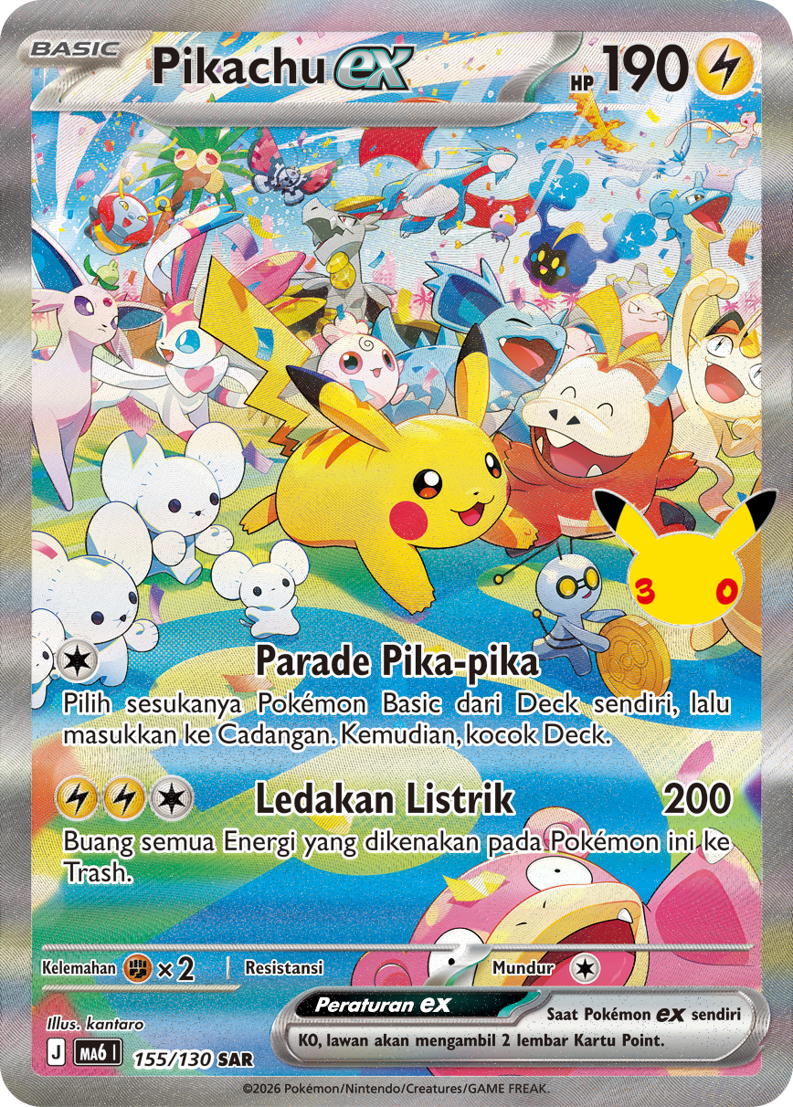Ilustrasi Pokémon dalam suasana siang